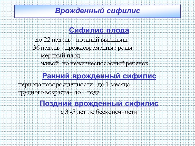 Врожденный сифилис Сифилис плода до Врожденный сифилис Сифилис плода до